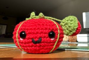 Tomato-shaped pincushion